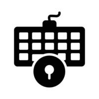 Keyboard security, cyber security concept. Personal data protection vector