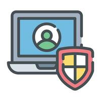 Confidential information icon, online library security, security concept vector