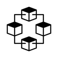 Well designed icon of blockchain in modern style vector