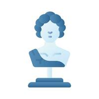 Ancient statue, ancient greek sculpture icon design in trendy style vector
