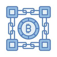 Bitcoin blockchain vector design isolated on white background
