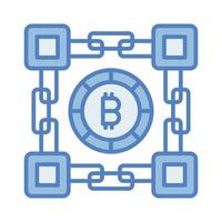 Bitcoin blockchain vector design isolated on white background