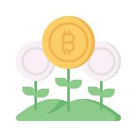 cheque esta hermosa vector de bitcoin agricultura en de moda estilo