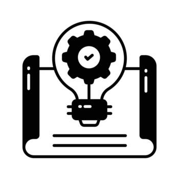 Get your hold on this creatively designed vector of project development in trendy style