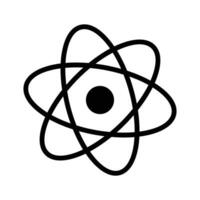 Atom symbol denoting concept icon of physics education in trendy style vector