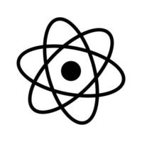 Atom symbol denoting concept icon of physics education in trendy style vector