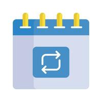 Icon of update in modern style, refresh calendar vector design