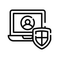 Confidential information icon, online library security, security concept vector