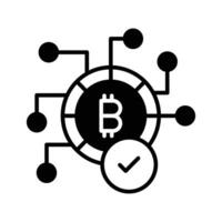 Cryptocurrency coin vector design, bitcoin icon in modern style