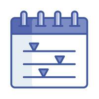 Setting calendar vector design ready to use icon