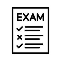 Exam sheet vector design isolated on white background