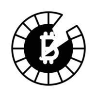 cheque esta increíble icono de bitcoin reducir a la mitad en moderno estilo vector