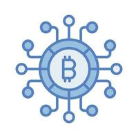 Cryptocurrency coin vector design, bitcoin icon in modern style