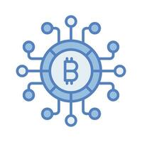 Cryptocurrency coin vector design, bitcoin icon in modern style