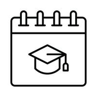Simple Graduation Date icon. The icon can be used for websites, print material and presentation vector