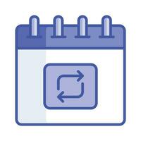 Icon of update in modern style, refresh calendar vector design