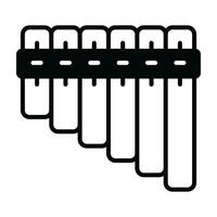 Pan flute vector design in trendy style, isolated on white background