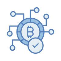 Cryptocurrency coin vector design, bitcoin icon in modern style