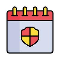 Check this carefully crafted icon of security calendar vector