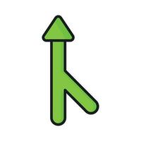 Check this carefully crafted icon of y intersection arrow vector