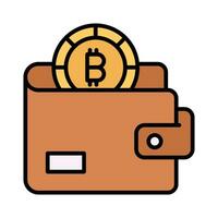 Well designed icon of digital wallet in trendy style vector