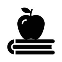 Apple and book depicting concept icon of knowledge in trendy style vector