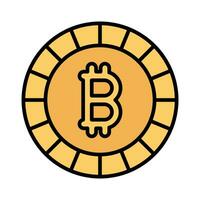 Well designed icon of Bitcoin, cryptocurrency coin vector design