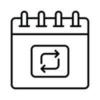 Icon of update in modern style, refresh calendar vector design