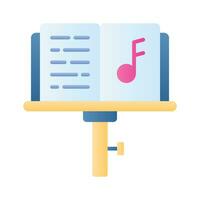 Grab this carefully crafted icon of music stand in modern style vector