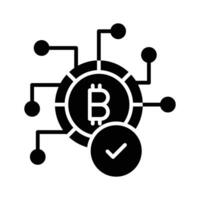 Cryptocurrency coin vector design, bitcoin icon in modern style