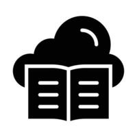 An of cloud book, educational technology concept vector
