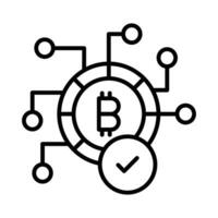 Cryptocurrency coin vector design, bitcoin icon in modern style