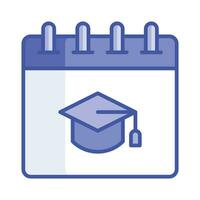 Simple Graduation Date icon. The icon can be used for websites, print material and presentation vector