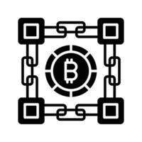 Bitcoin blockchain vector design isolated on white background