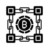 bitcoin blockchain vector diseño aislado en blanco antecedentes