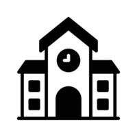 Check this amazing icon of school building, isolated on white background vector