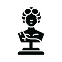 Ancient statue, ancient greek sculpture icon design in trendy style vector