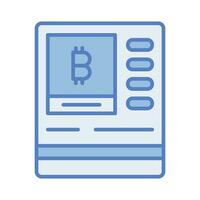 Bitcoin atm machine vector design ready for premium download