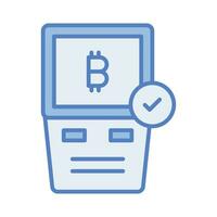 Bitcoin atm machine vector design ready for premium download