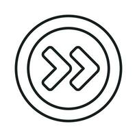 Forward button icon design, fast forward vector, media button vector