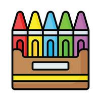 Check this carefully crafted icon of crayon, Pack of colored pencils, premium downloadable facility available vector