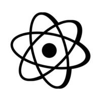 Atom symbol denoting concept icon of physics education in trendy style vector