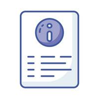 Check this carefully designed icon of information document in modern style vector