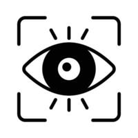 Recognition for biometric identification signs. Vision scanning technology for security access vector