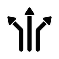 three way direction arrow sign, road sign direction icon, vector illustration