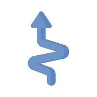 Zigzag or curved arrow vector design