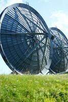 old and large disused radio antennas photo