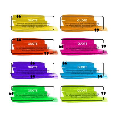 Set of quote box frames