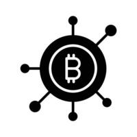 Cryptocurrency coin vector design, bitcoin icon in modern style