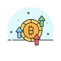 bien diseñado icono de bitcoin, criptomoneda moneda vector diseño